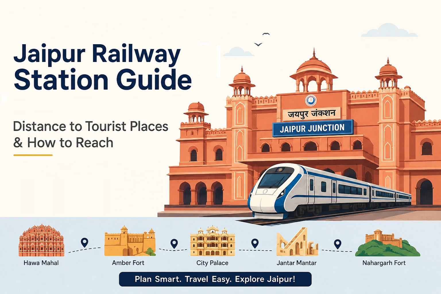 Jaipur Railway Station Guide Major Railway Stations, Tourist Place Distances